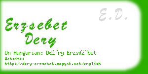 erzsebet dery business card